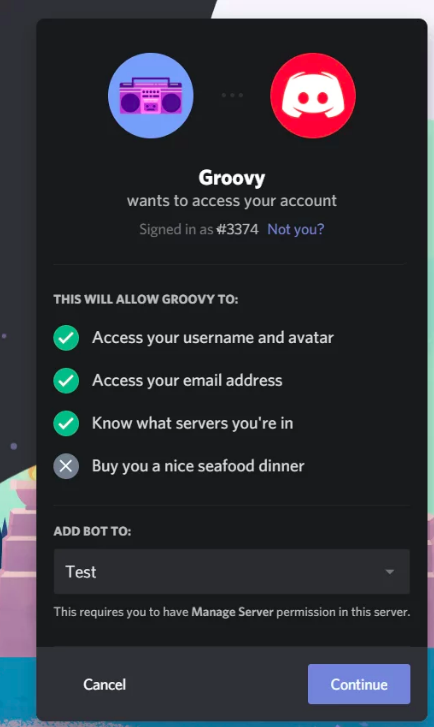 add Groovy to Discord