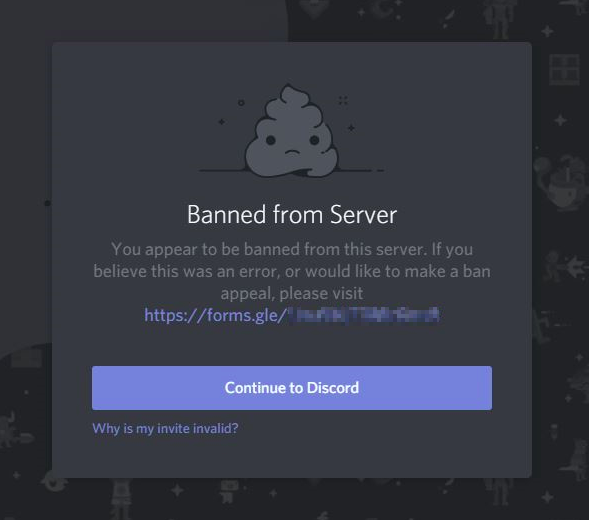 banned from Discord Servers