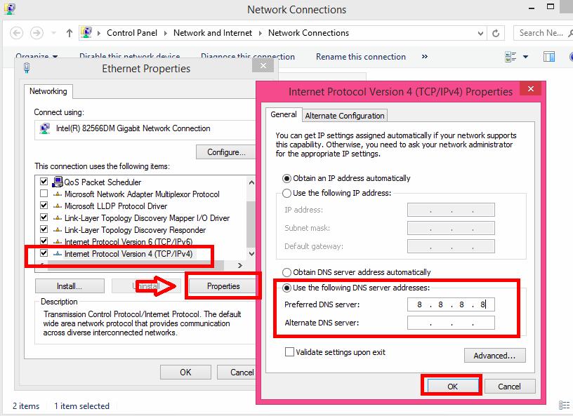 Change DNS Address