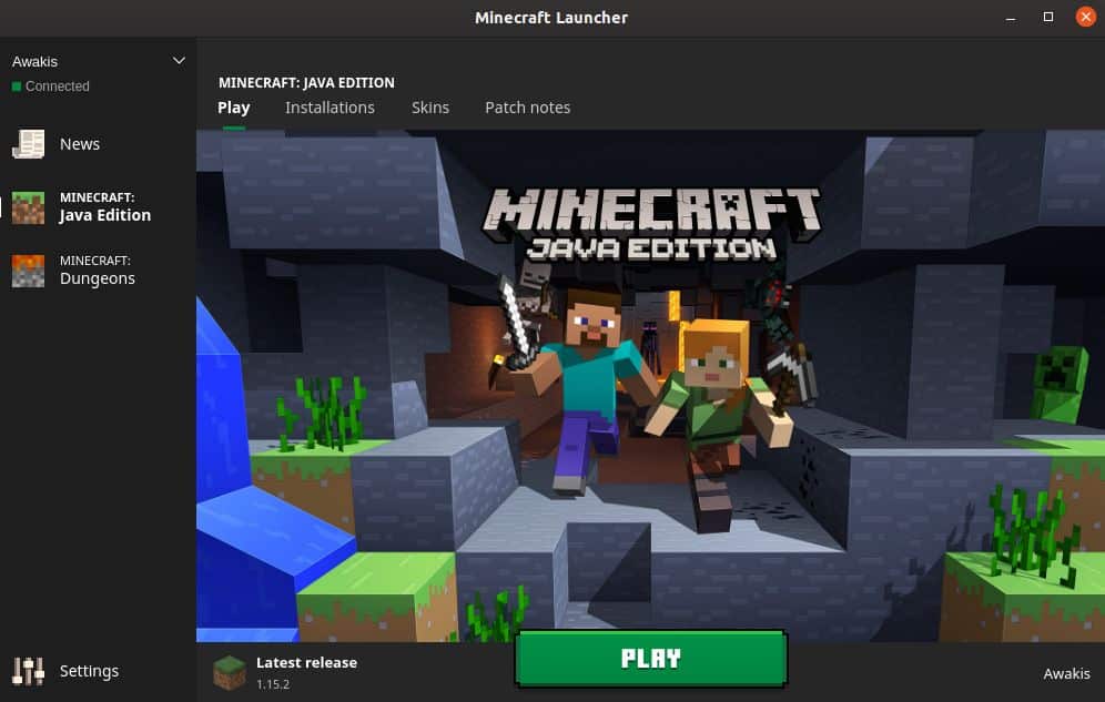 Launch the Minecraft application 